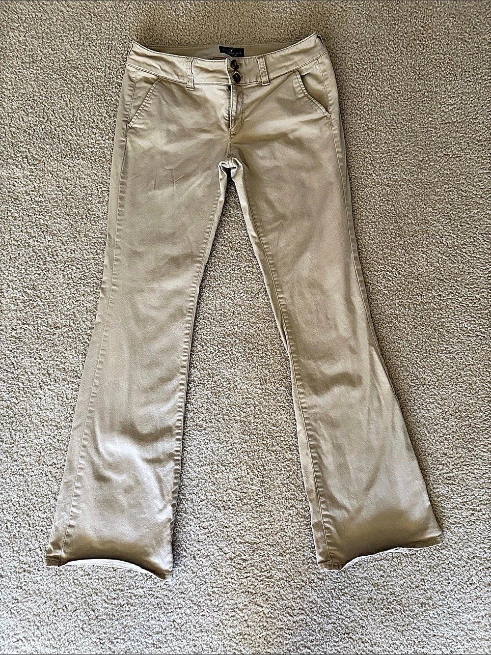 American Eagle Outfitters Artist Flare Khaki Pants Flare Pants Size 2